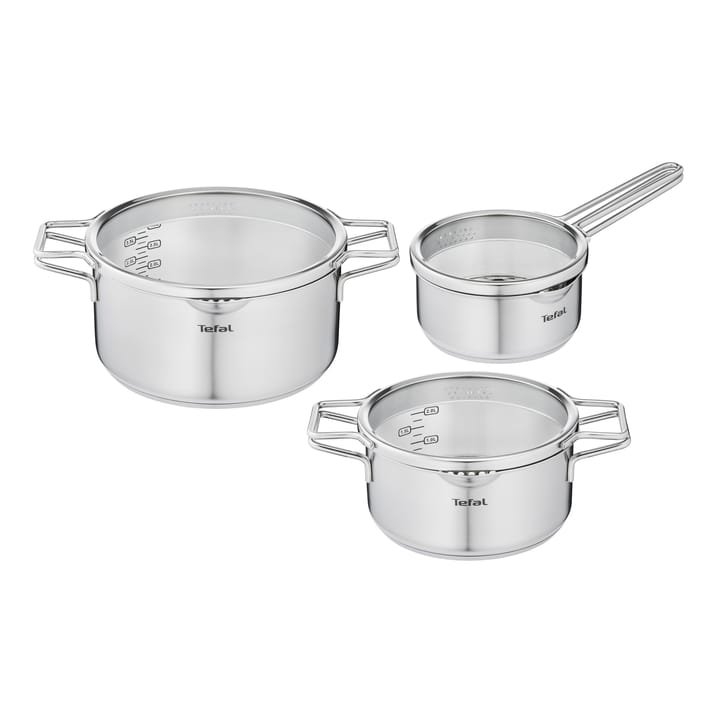 Nordica kastrullset 6 delar, Rostfritt stål Tefal