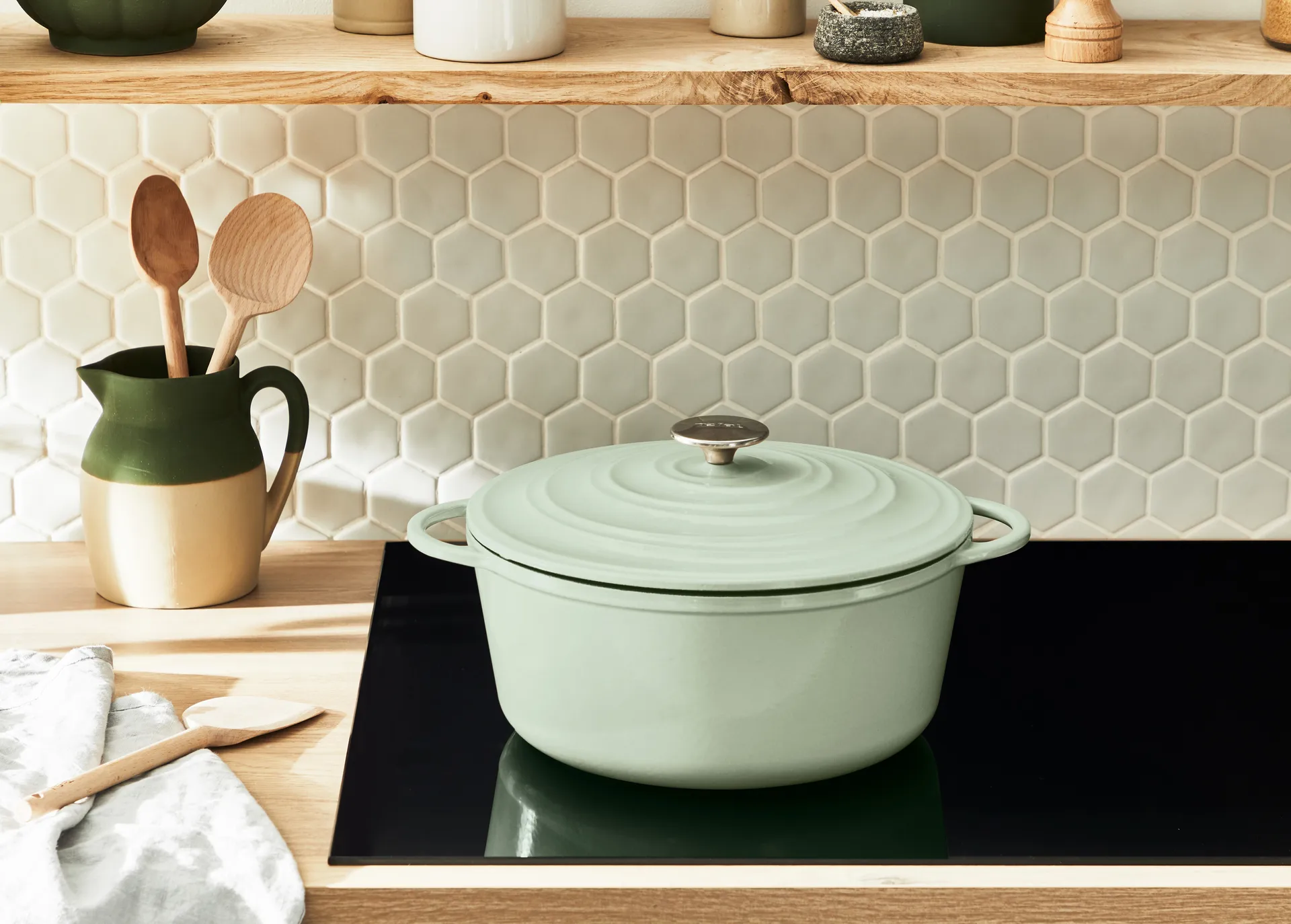Tefal LOV rund gryta 7,4 L, Grön Tefal