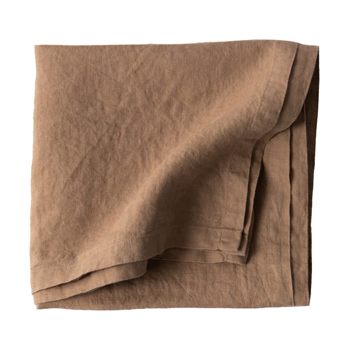 Bordsduk linne 175x175 cm, Hazelnut Tell Me More