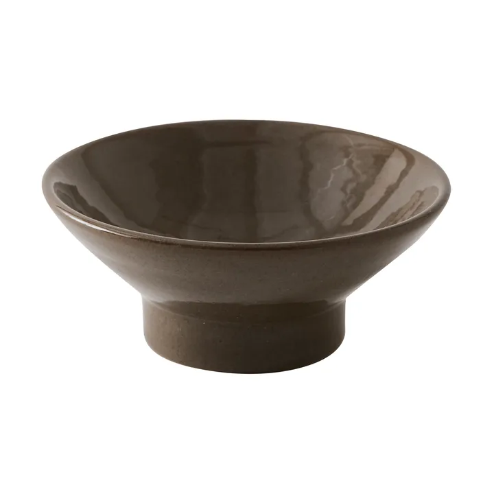 Elio skål på fot - Dark brown, Ø14,5x6 cm - Tell Me More