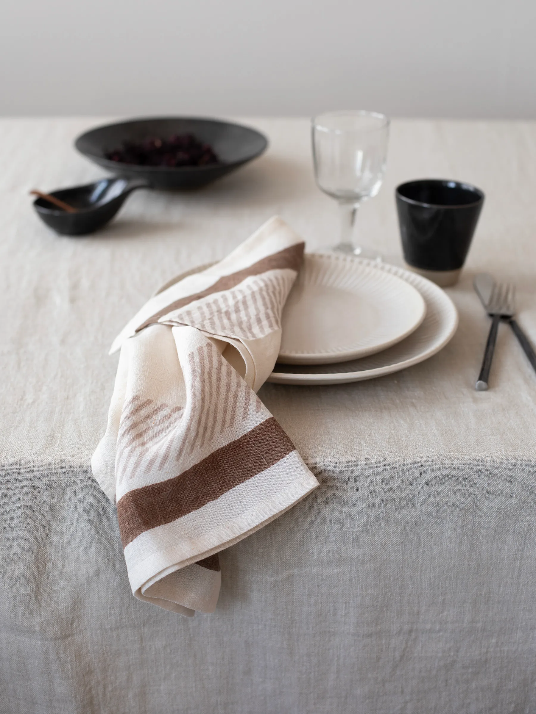 Ella servett 50x50 cm, Brun Tell Me More