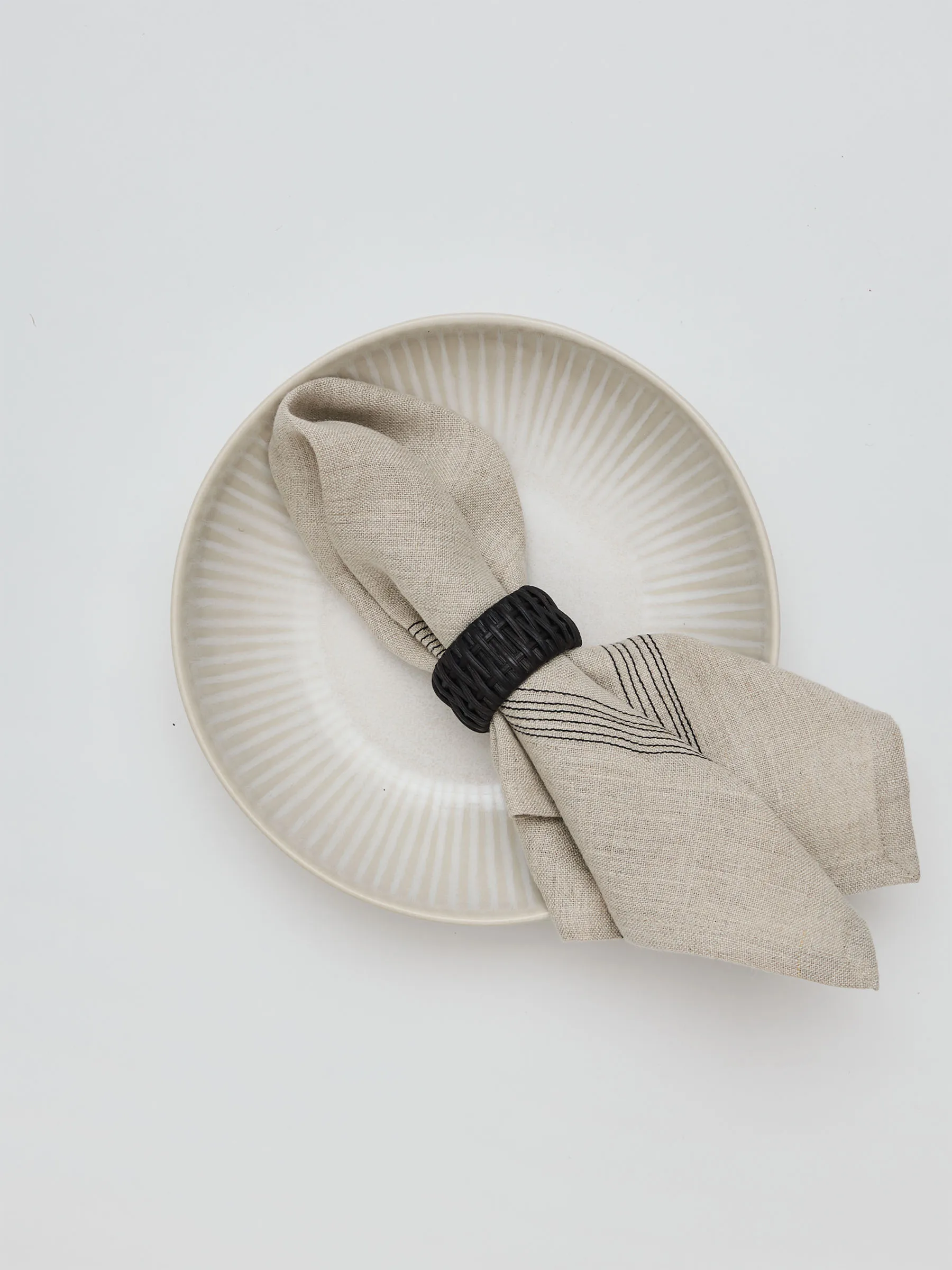 Livia linneservett 45x45 cm, Beige Tell Me More