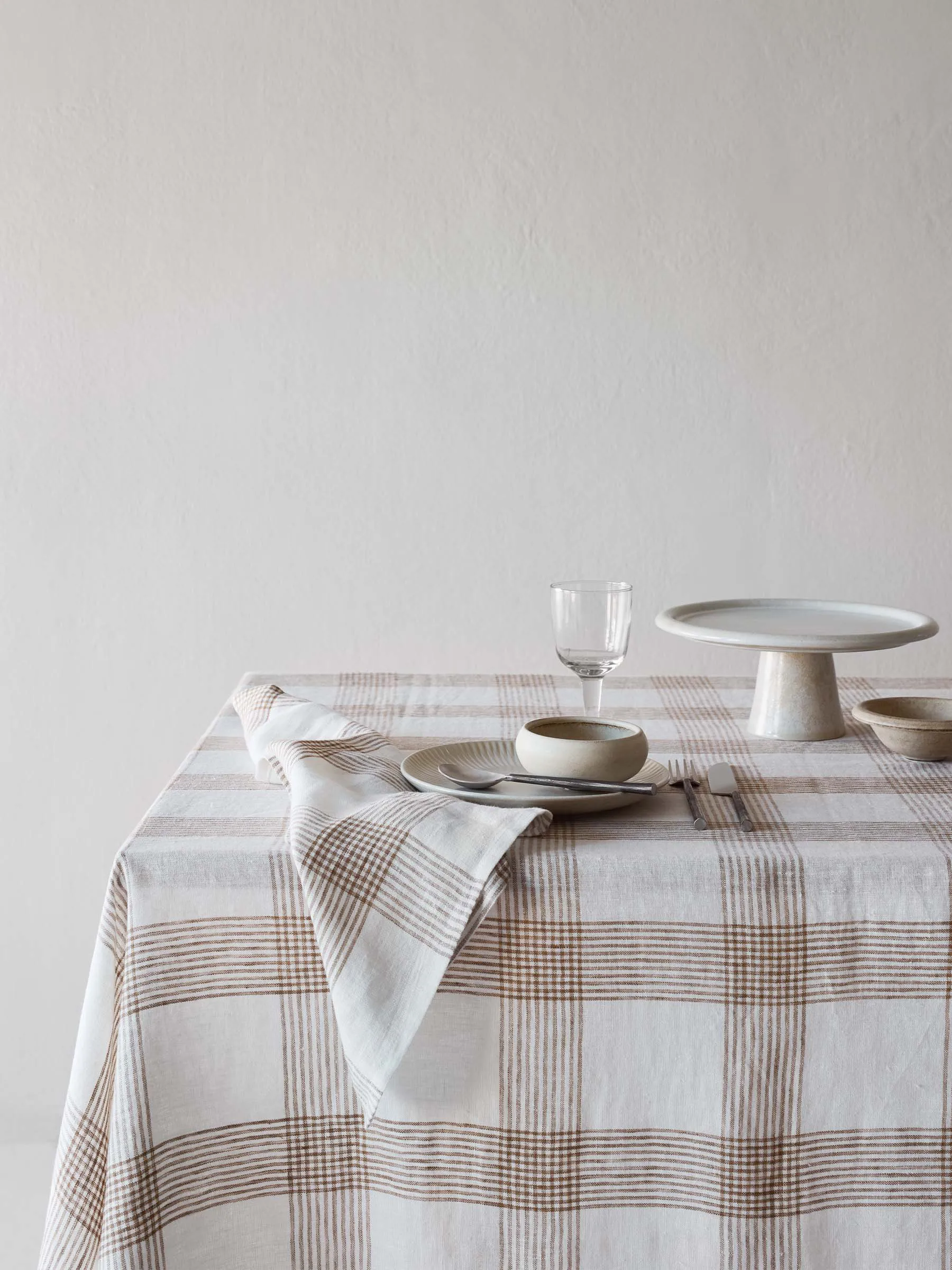 Odette tygservett, Brown, 45x45 cm Tell Me More