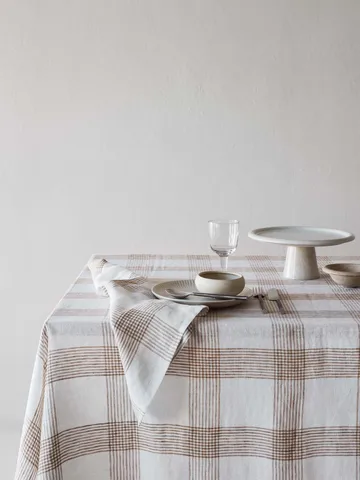 Odette tygservett - Brown, 45x45 cm - Tell Me More