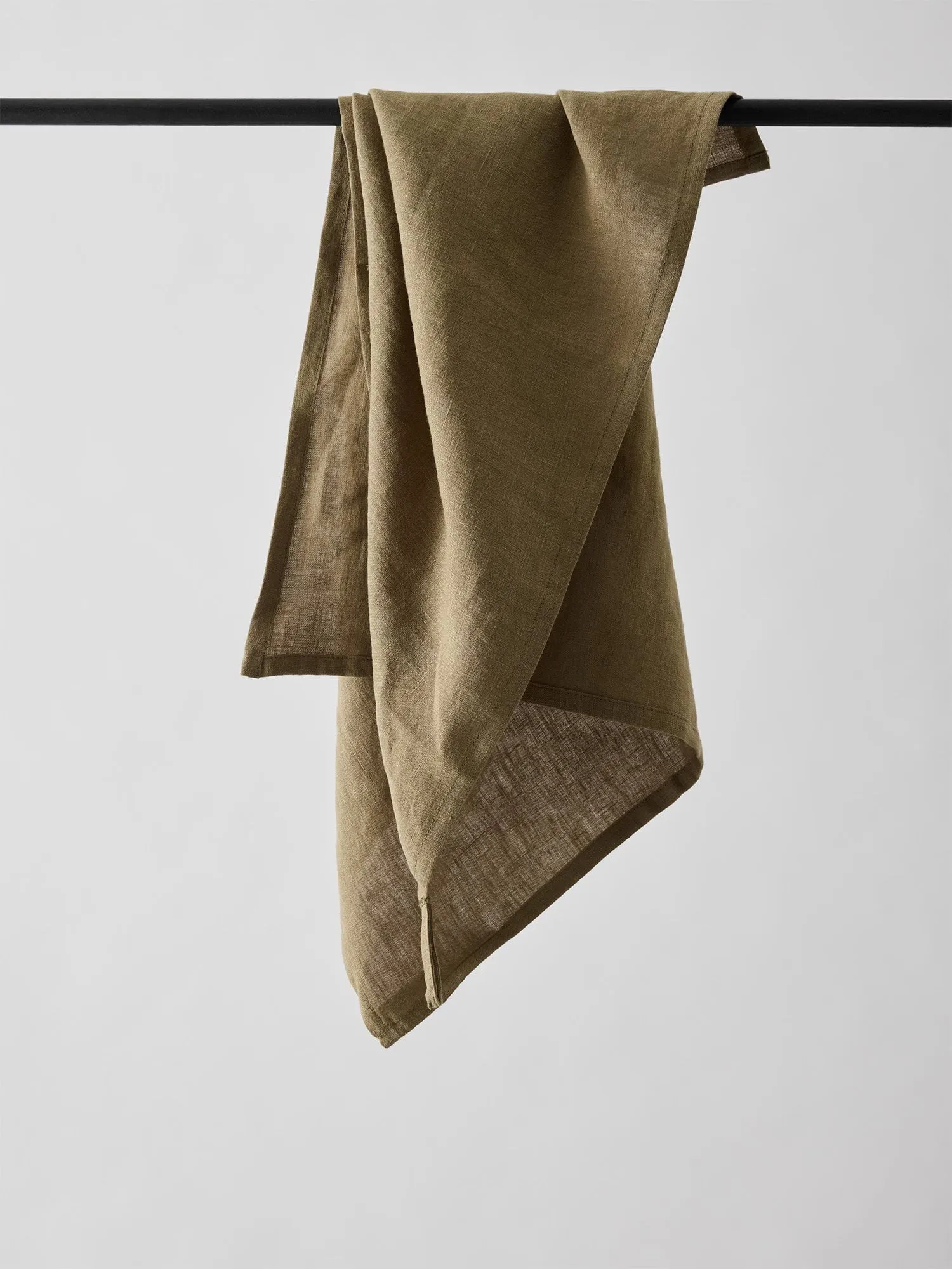 Tell me more kökshandduk linne 50x70 cm, Dark olive green Tell Me More