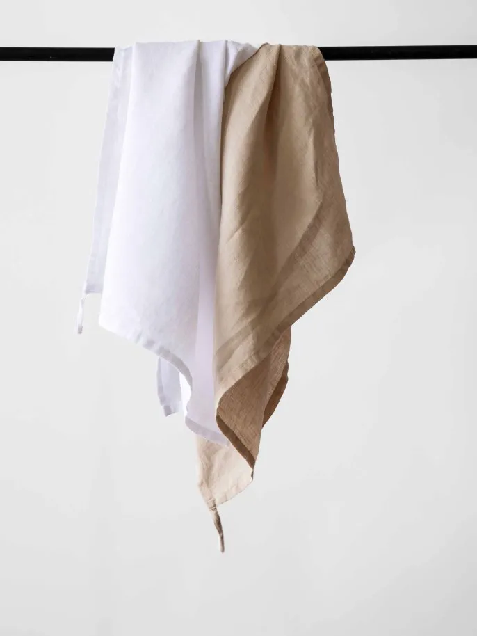 Tell me more kökshandduk linne 50x70 cm, Sand Tell Me More