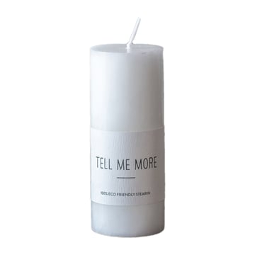 Läs mer om Tell Me More Tell Me More stearinljus S 10 cm Vit