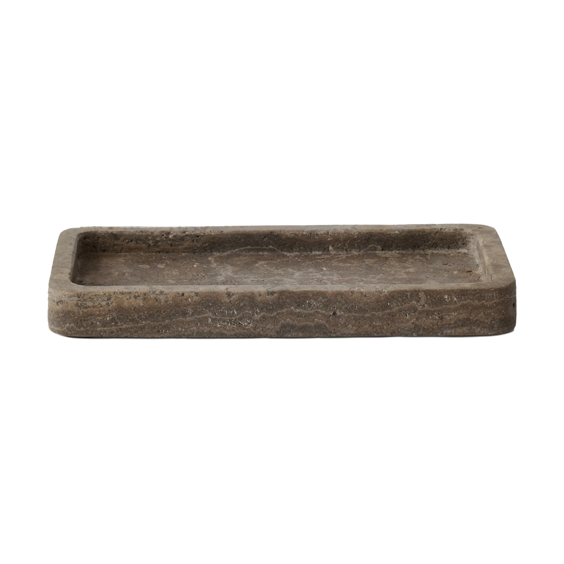 Travertine dekorationsbricka 13x25 cm, Brun Tell Me More