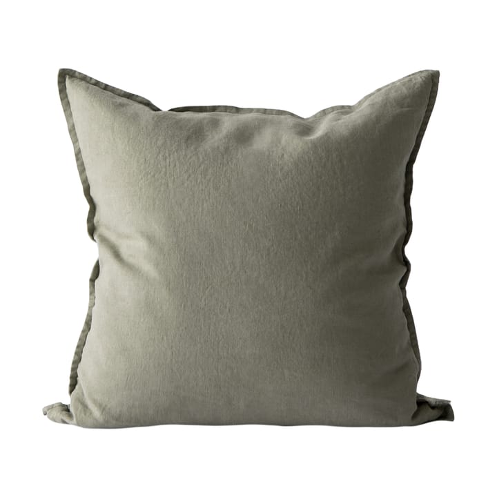 Washed linen kuddfodral 50x50 cm - Olive - Tell Me More