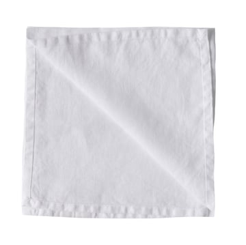 Tell Me More Washed linen tygservett 45×45 cm Bleached white