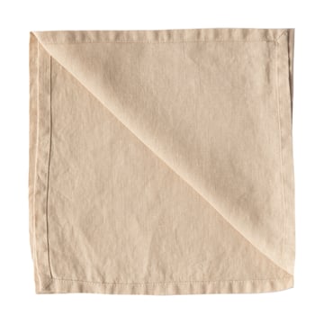 Läs mer om Tell Me More Washed linen tygservett 45x45 cm Sand