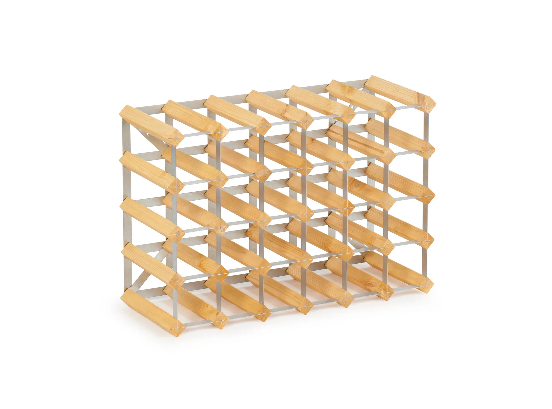 The Swedish Wine Rack Factory vinställ 30 flaskor påbyggnadsbart, Ljus ek The Swedish Wine Rack Factory