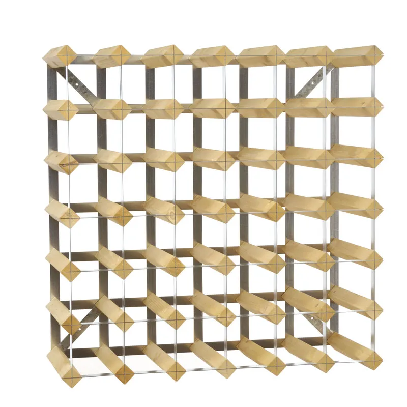 Produktfoto för Traditional Wine Racks Vinställ Påbyggnadsbart 42 Flaskor Light oak