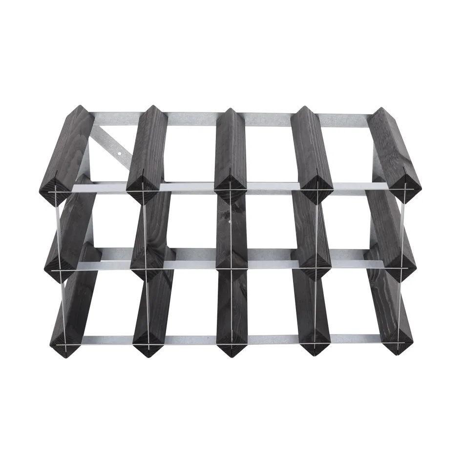 The Swedish Wine Rack Factory vinställ monterat, 12 flaskor-svart furu The Swedish Wine Rack Factory