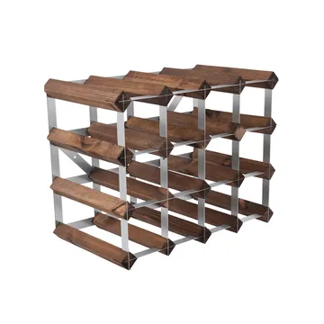 The Swedish Wine Rack Factory vinställ monterat - 16 flaskor-mörkt furu - The Swedish Wine Rack Factory