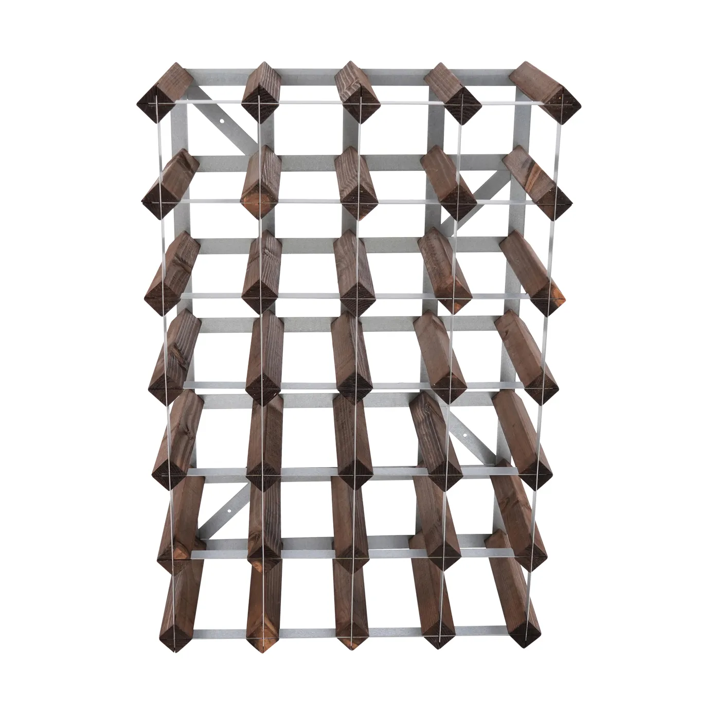 The Swedish Wine Rack Factory vinställ monterat, 30 flaskor-mörkt furu The Swedish Wine Rack Factory