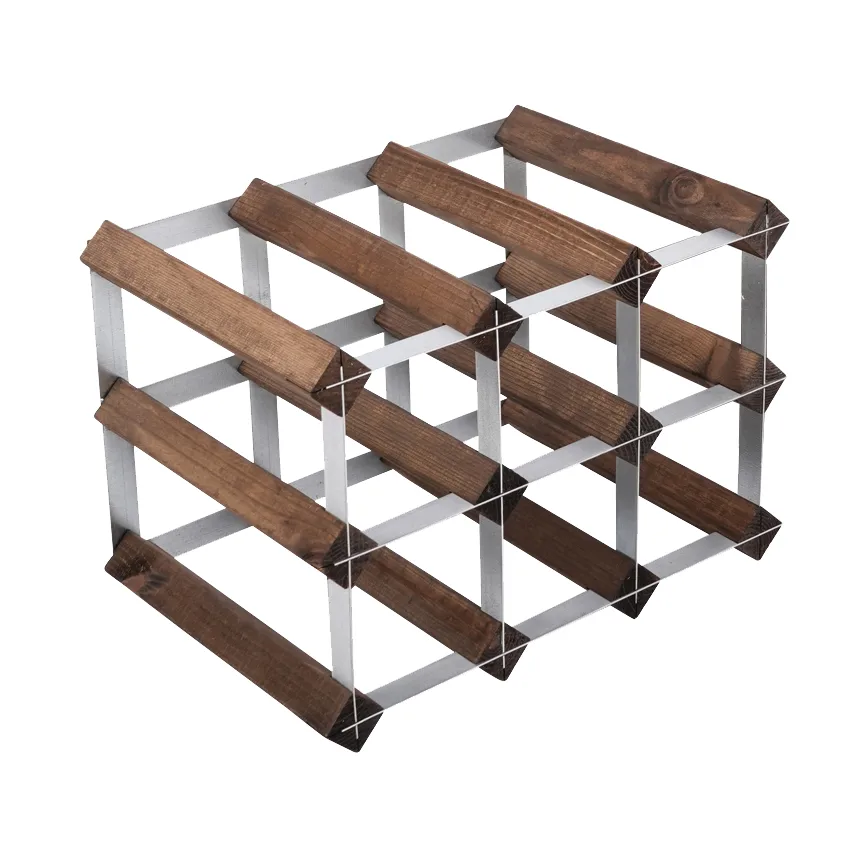 The Swedish Wine Rack Factory vinställ monterat, 9 flaskor-mörkt furu The Swedish Wine Rack Factory