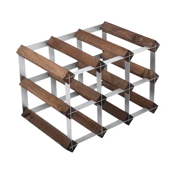 The Swedish Wine Rack Factory vinställ monterat - 9 flaskor-mörkt furu - The Swedish Wine Rack Factory