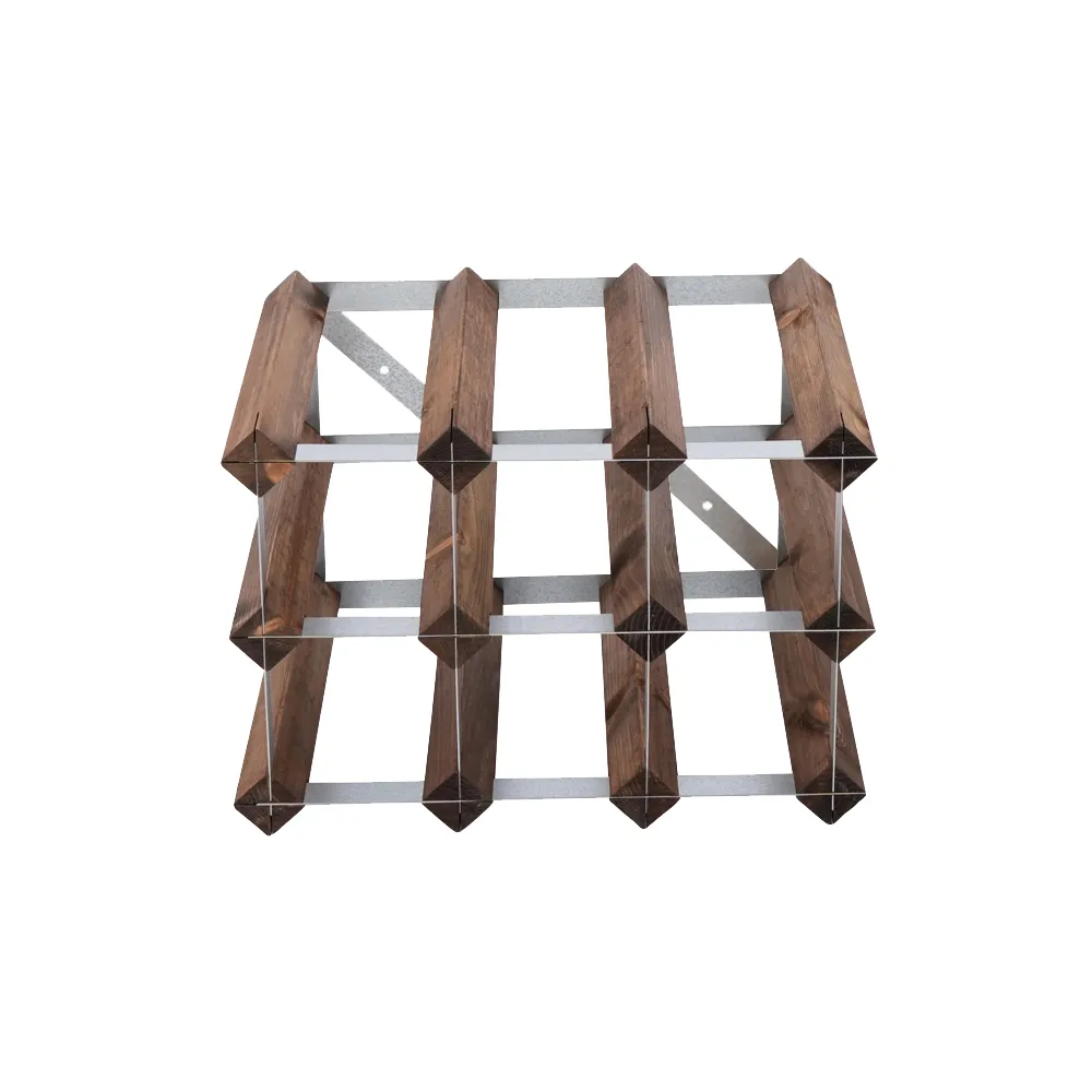 The Swedish Wine Rack Factory vinställ monterat, 9 flaskor-mörkt furu The Swedish Wine Rack Factory