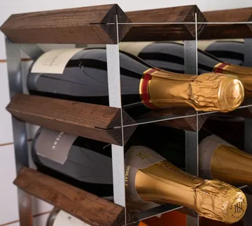 The Swedish Wine Rack Factory vinställ monterat - 9 flaskor-mörkt furu - The Swedish Wine Rack Factory