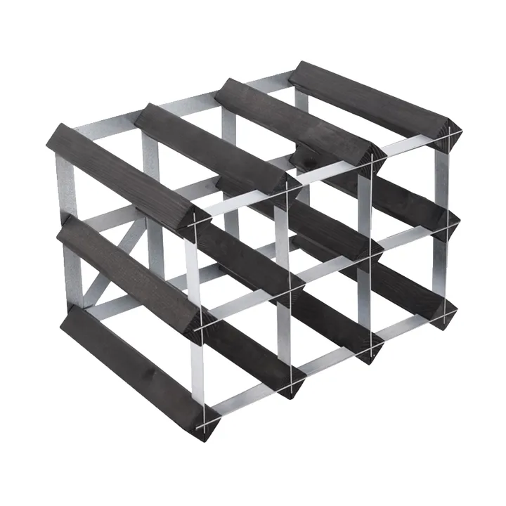 The Swedish Wine Rack Factory vinställ monterat - 9 flaskor-svart furu - The Swedish Wine Rack Factory