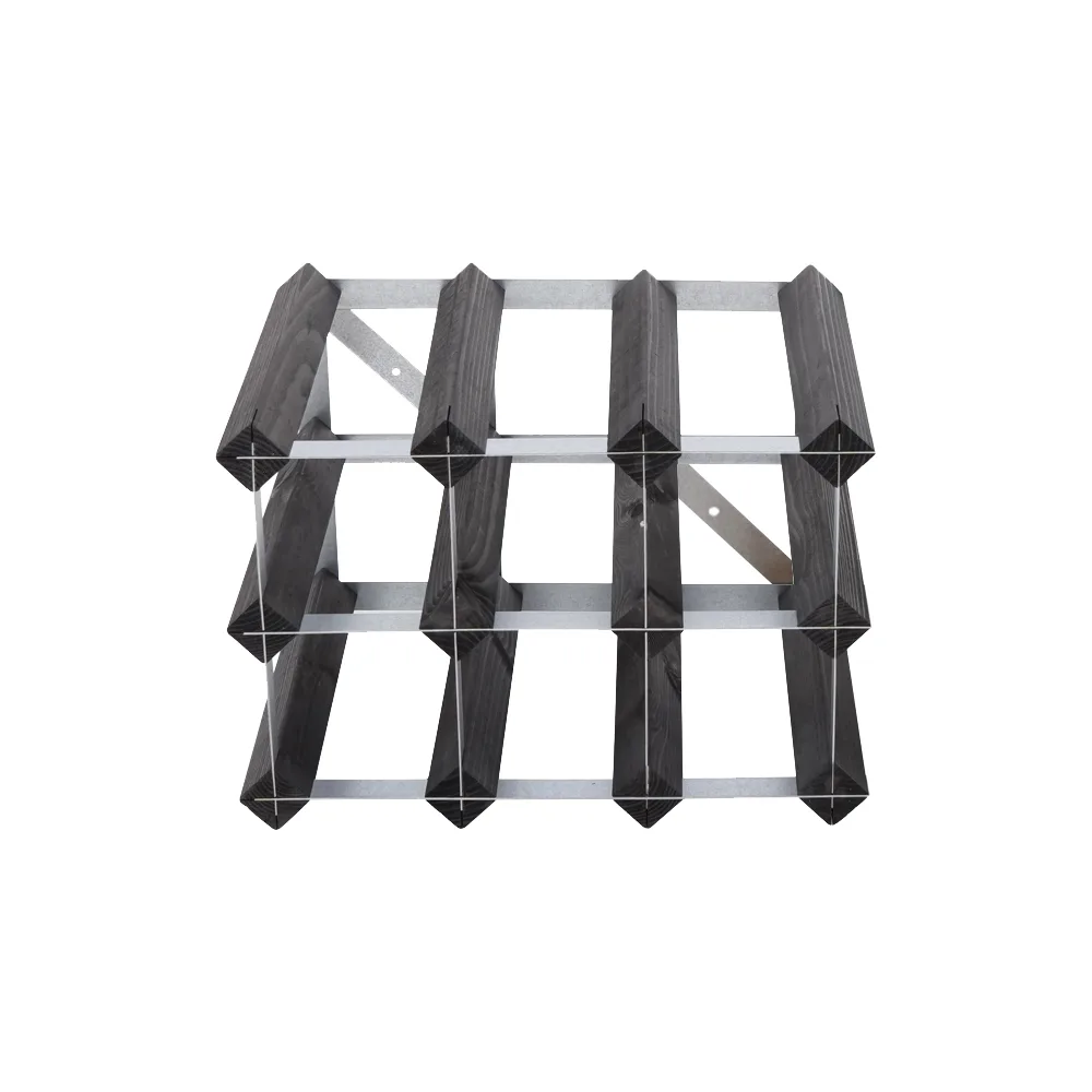 The Swedish Wine Rack Factory vinställ monterat, 9 flaskor-svart furu The Swedish Wine Rack Factory