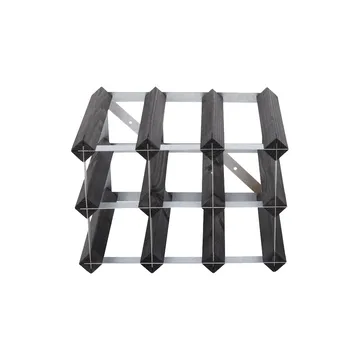 The Swedish Wine Rack Factory vinställ monterat - 9 flaskor-svart furu - The Swedish Wine Rack Factory