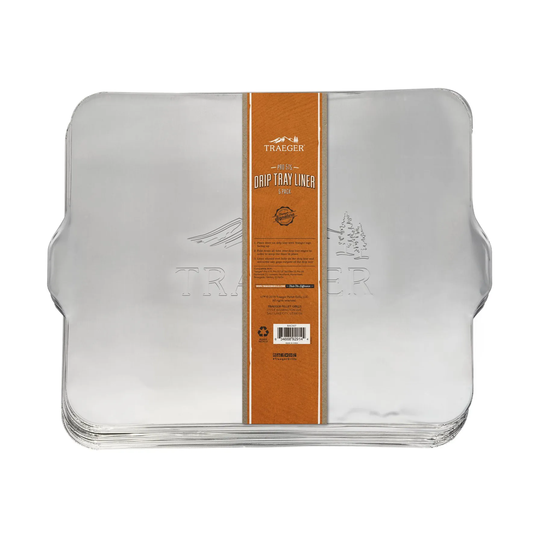 Tranger fettdroppbricka PRO 575, 5-pack Traeger