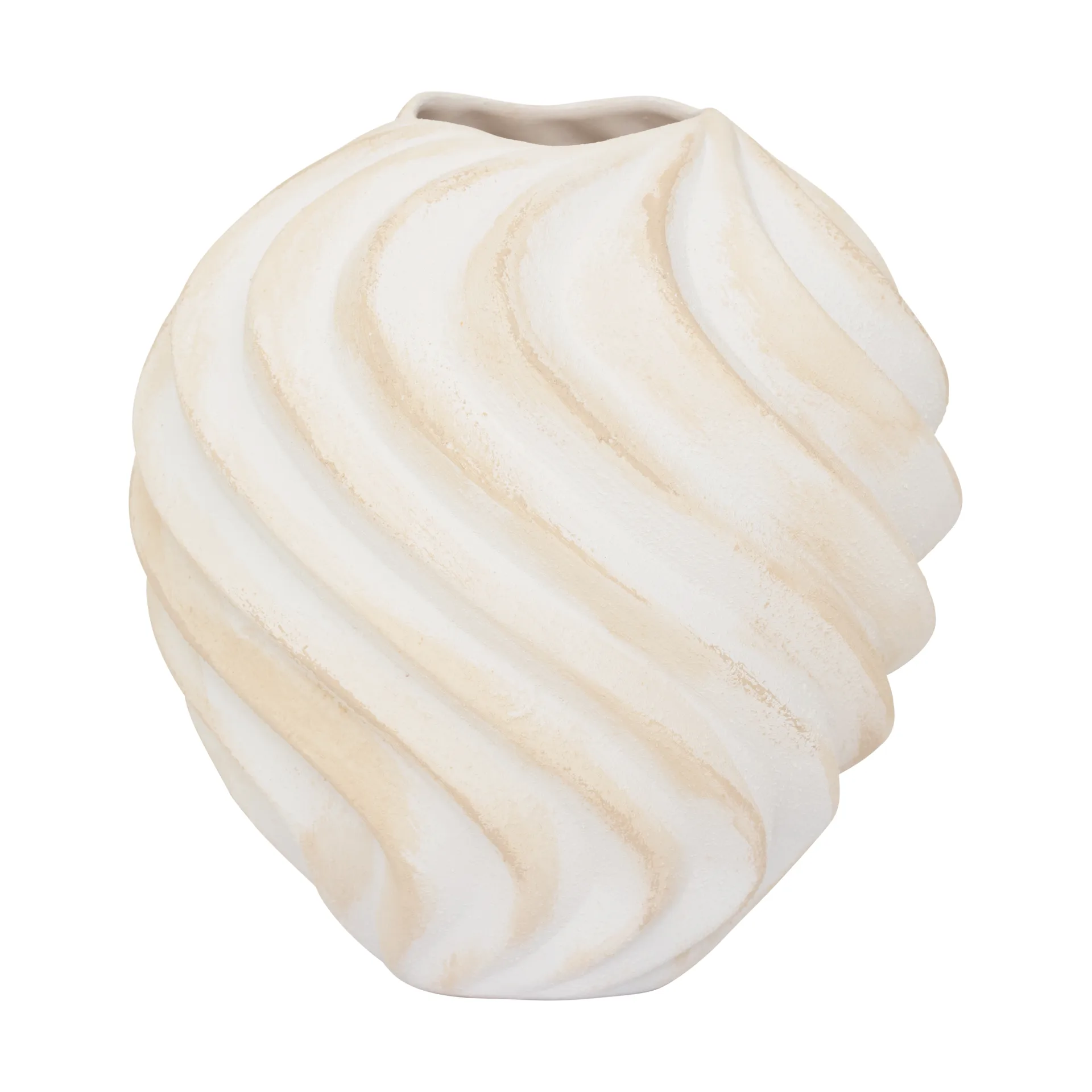 Ribbed vase Ø22 cm, Brown URBAN NATURE CULTURE