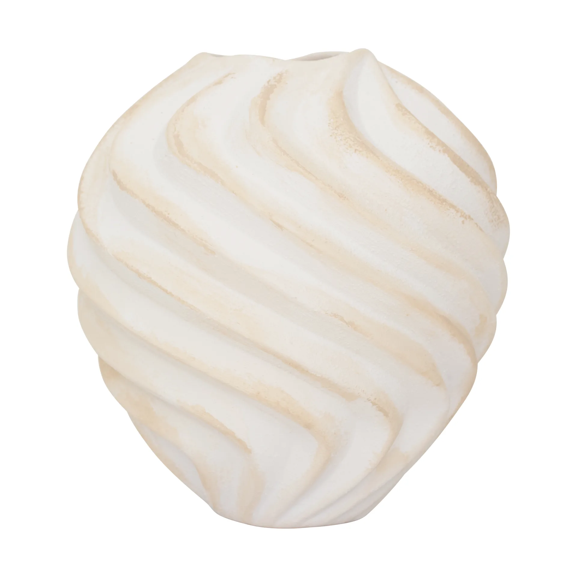 Ribbed vase Ø22 cm, Brown URBAN NATURE CULTURE