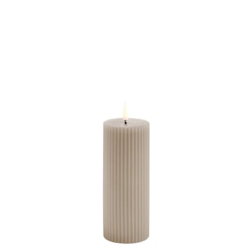 Uyuni Lighting LED Blockljus Räfflat 5,8×15 cm Sandstone