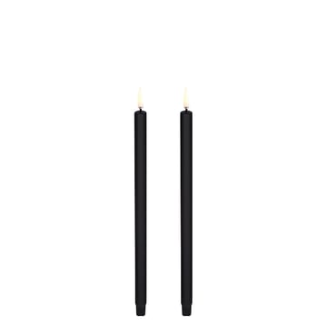 Läs mer om Uyuni Lighting Taper mini LED-ljus 2-pack 1,3 x 25 cm Svart