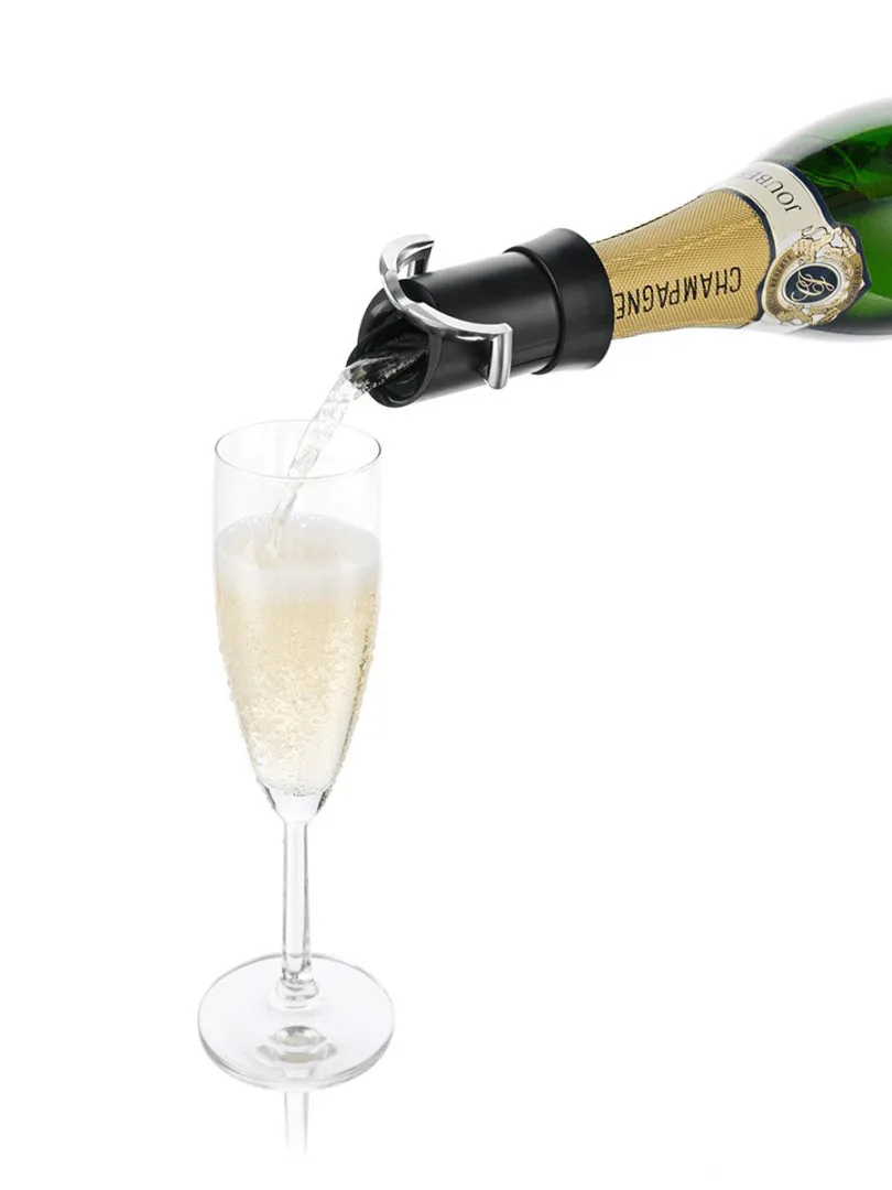 Vacuvin champagneförslutare och serverare, Svart Vacuvin
