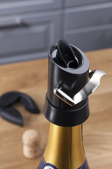 Vacuvin champagneförslutare och serverare - Svart - Vacuvin