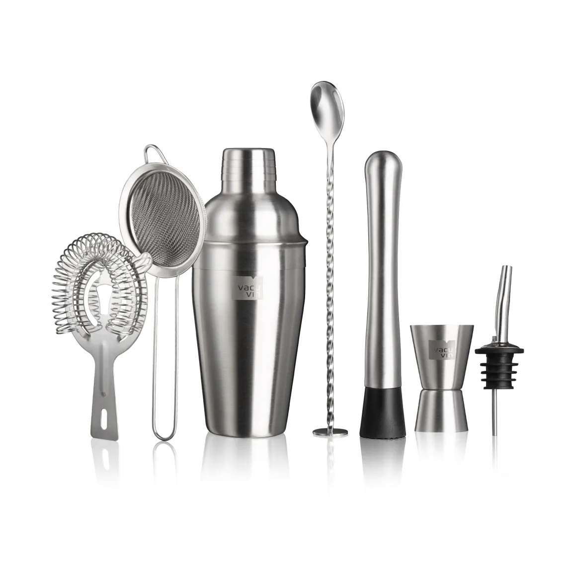 Vacuvin Lovers Bar In A Box cocktailset, Rostfritt stål, 7 delar Vacuvin