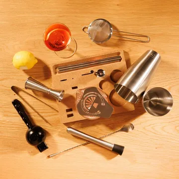 Vacuvin Mixologist Bar In a Box cocktailset - Rostfritt stål, 14 delar - Vacuvin