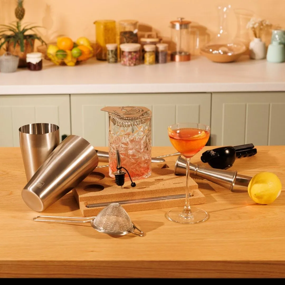 Vacuvin Mixologist Bar In a Box cocktailset, Rostfritt stål, 14 delar Vacuvin
