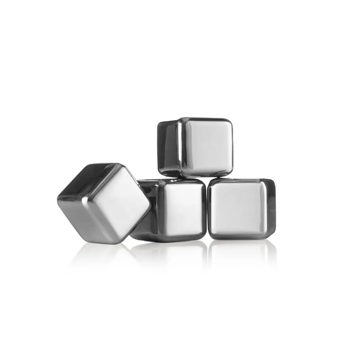 Vacuvin whiskeystenar, Rostfritt stål, 4-pack Vacuvin