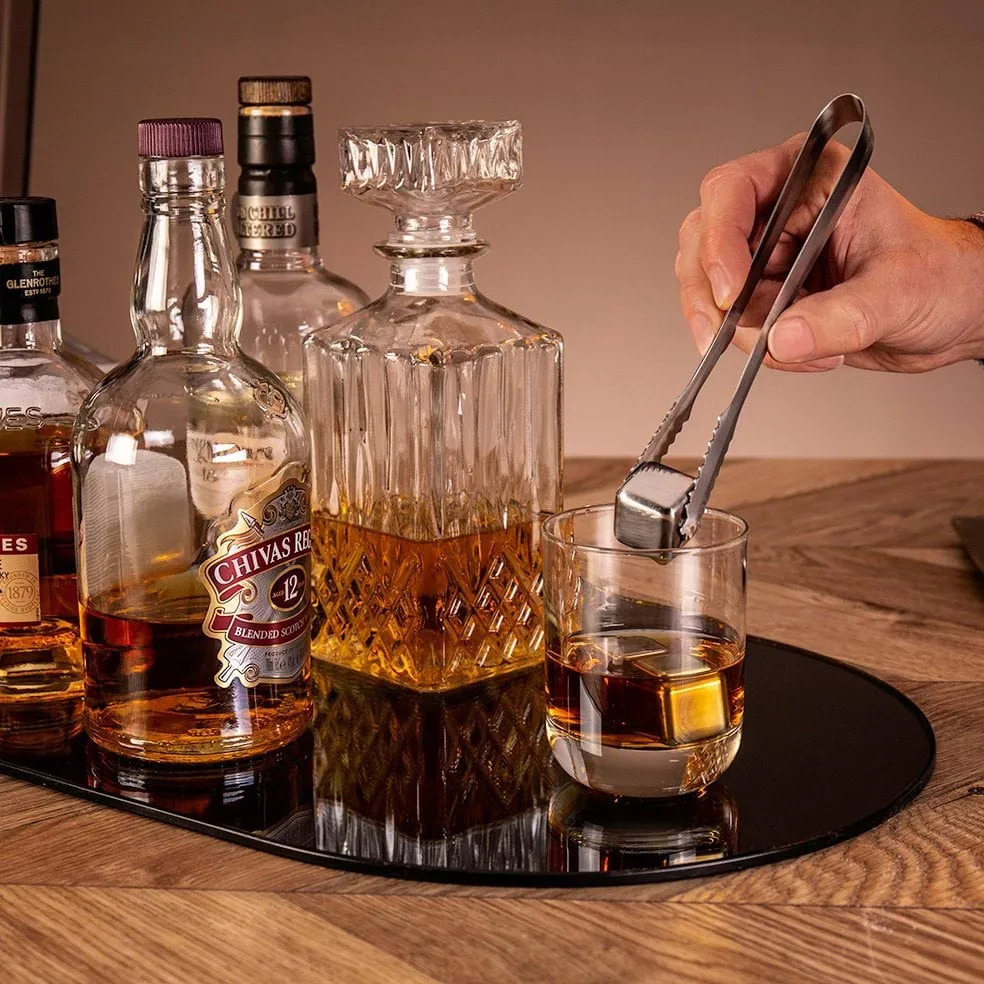 Vacuvin whiskeystenar, Rostfritt stål, 4-pack Vacuvin