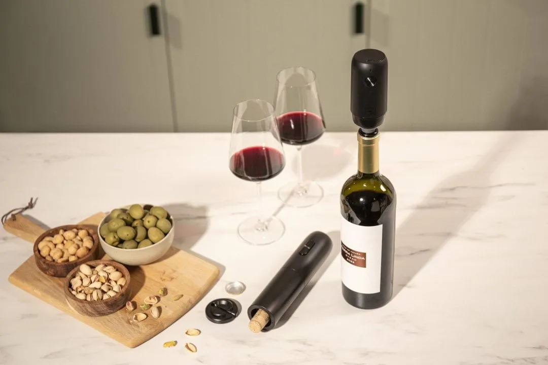 Vacuvin Wine Saver elektrisk vakumpump, Svart Vacuvin