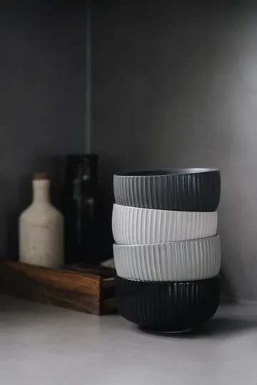 Duga flinga skål 70 cl 4-pack - Vit, sandgrå, antracit, svart - Vargen & Thor