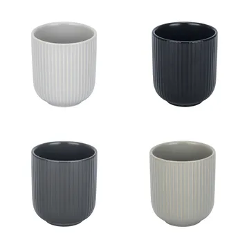 Duga mugg 20 cl 4-pack - Vit, sandgrå, antracit, svart - Vargen & Thor