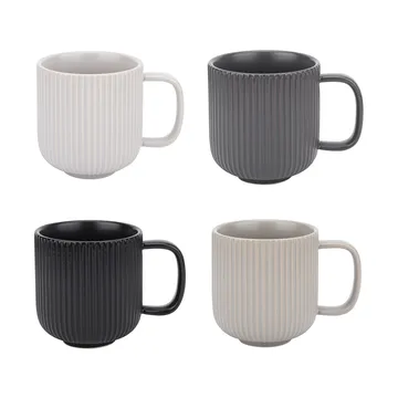 Duga XL mugg 35 cl 4-pack - Vit, sandgrå, antracit, svart - Vargen & Thor