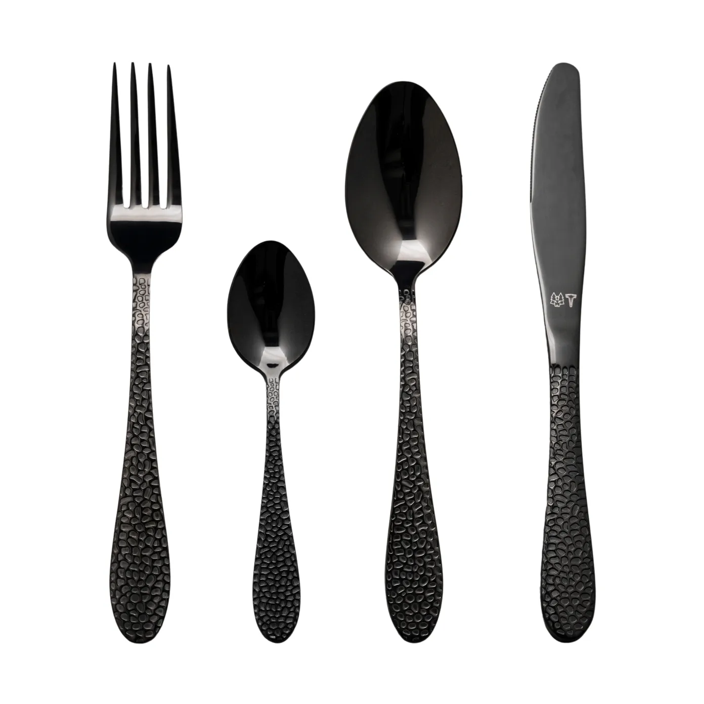 Frost bestickset, Onyx, 16 delar Vargen & Thor