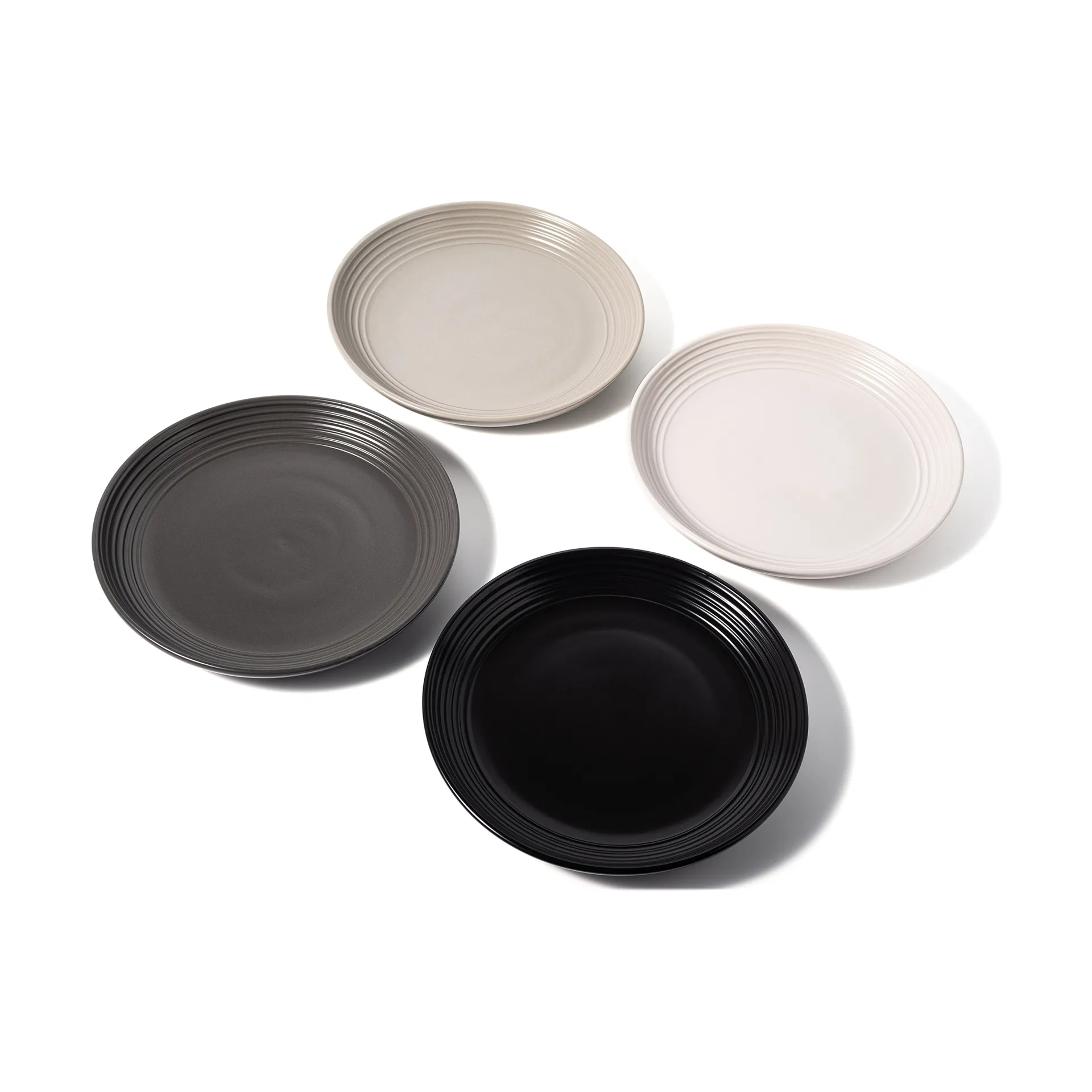 Gastro tallrik Ø25 cm 4-pack, Vit, sandgrå, antracit, svart Vargen & Thor