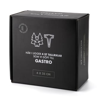 Gastro tallrik Ø25 cm 4-pack - Vit, sandgrå, antracit, svart - Vargen & Thor