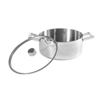 Glima gryta - Rostfritt stål, glaslock, 7 L - Vargen & Thor
