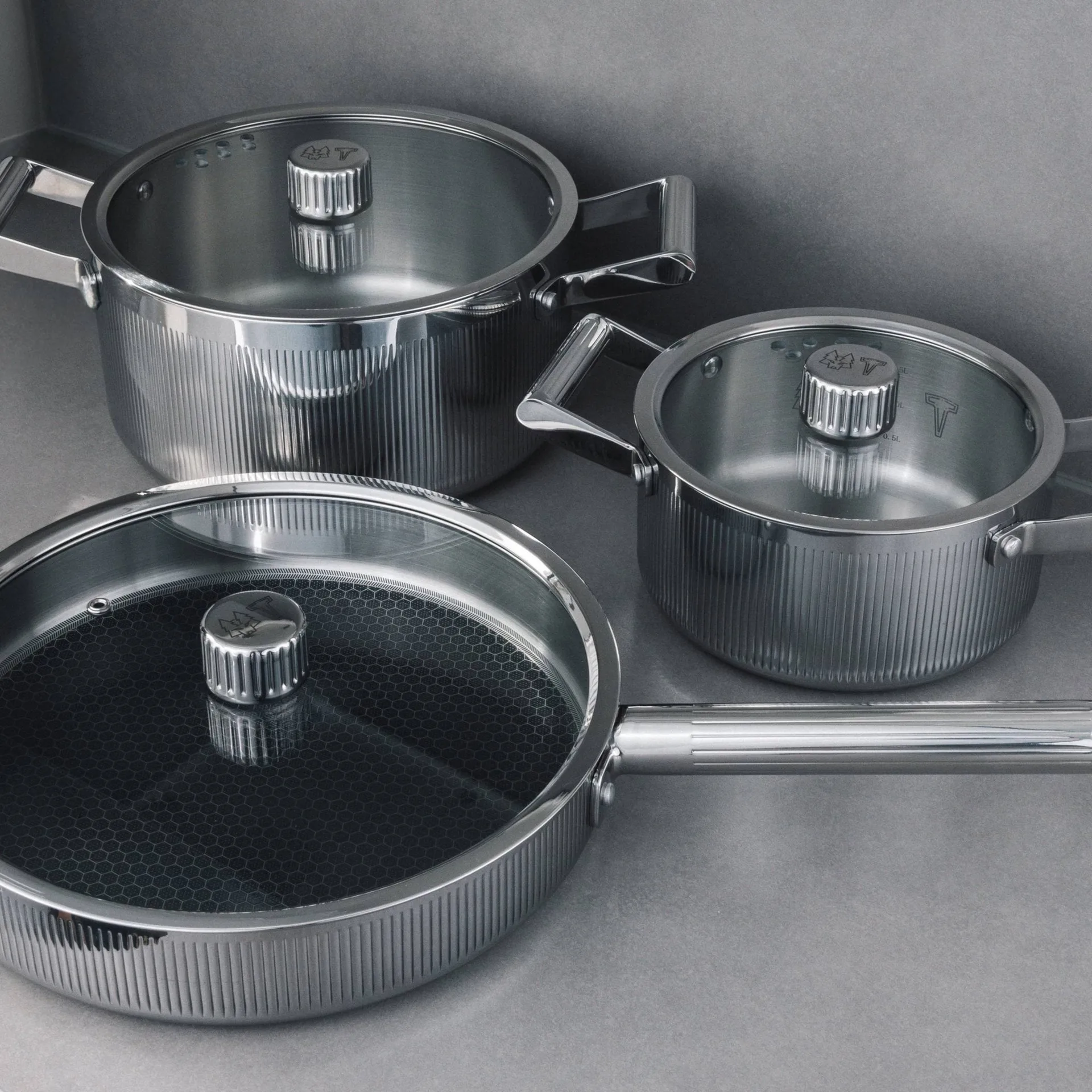 Glima Pro plus grytset, Rostfritt stål, 6 delar Vargen & Thor
