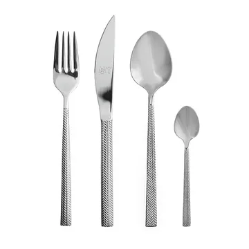 Glöd bestickset 16 delar - Fiskbensmöntrat - Vargen & Thor