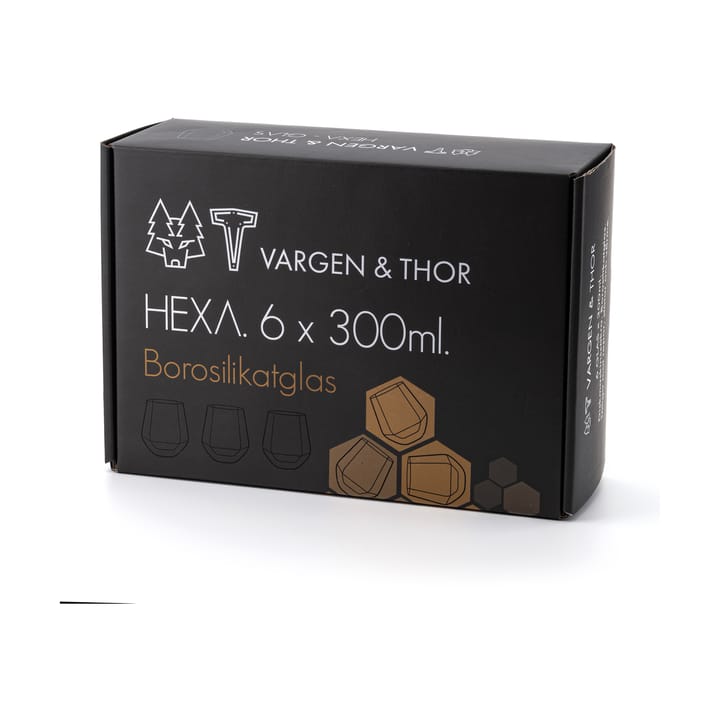 Hexa glas 30 cl 6-pack, Klar Vargen & Thor